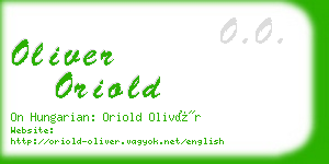 oliver oriold business card